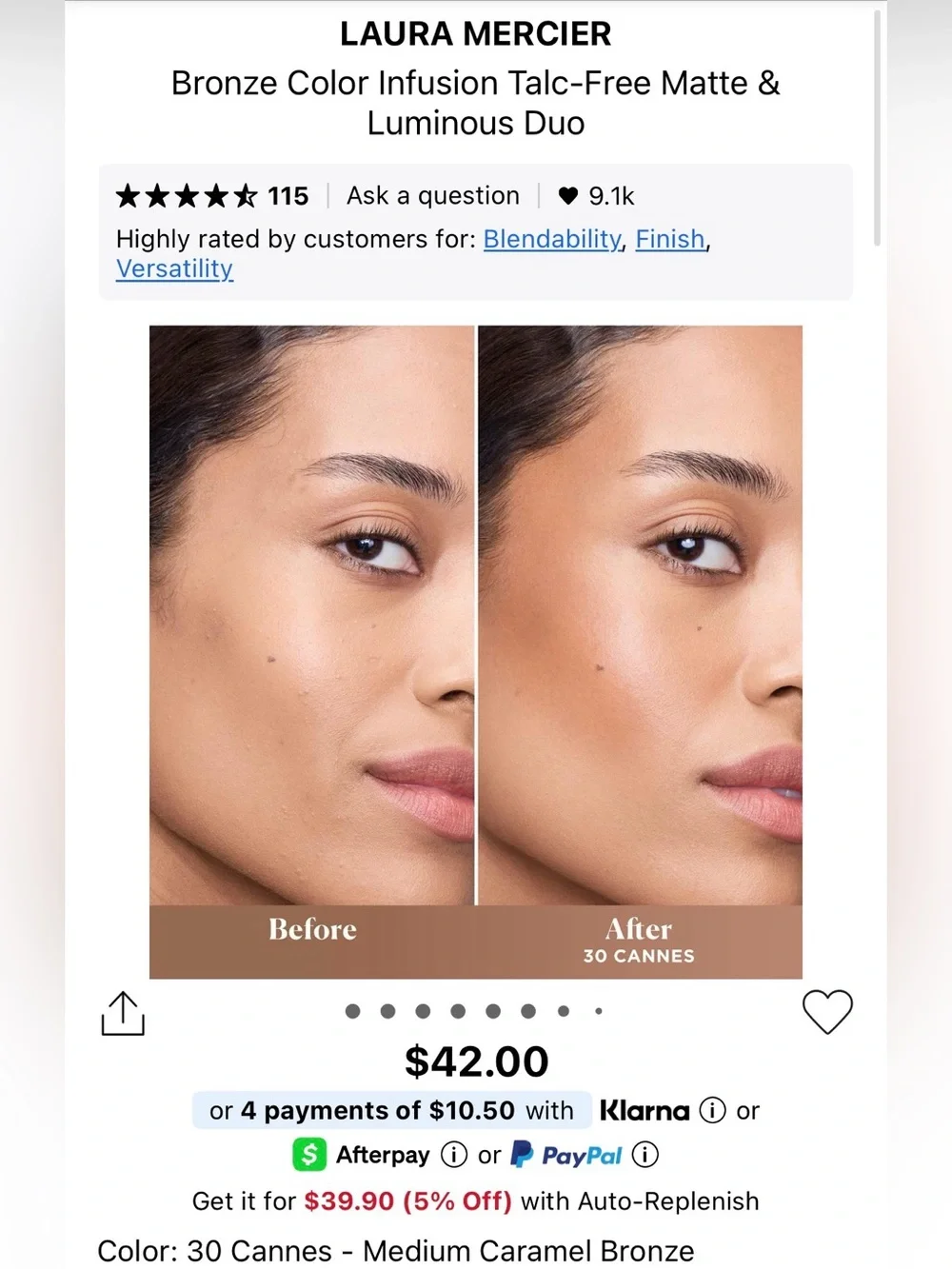 Laura Mercier Color Infusion Matte & Luminous Duo - in Shades 20 & 30